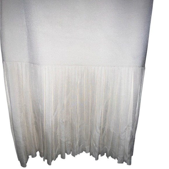 NWOT Ralph Lauren Purple Label Ivory Pleated Midi Dress Made In Italy Medium - Picture 4 of 12